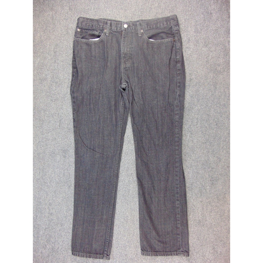 Levi's 514 Jeans Mens 36x32 Straight Fit Black Denim Casual Everyday Classic